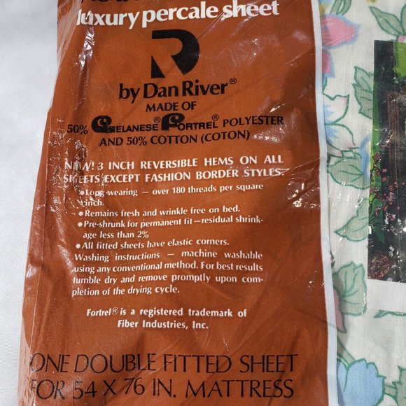Vintage Dan River Sheet Set, Serenade Pattern - Picture 2 of 10